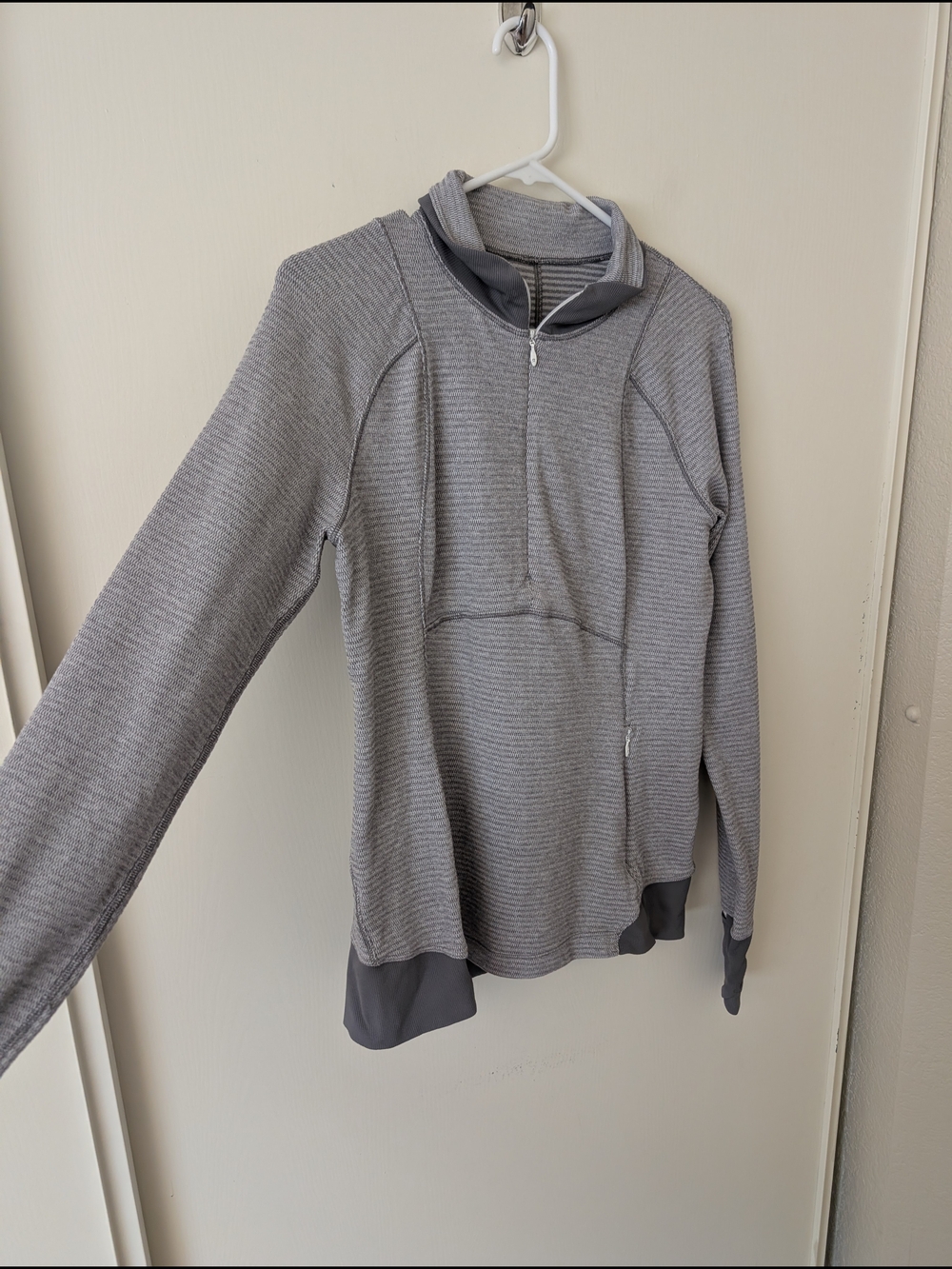lululemon athletica Womens 10 Runderful 1/2 Zip Gray Activewear Running Outdoors - Picture 5 of 7